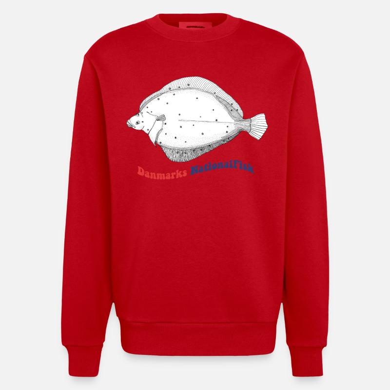 L’épagnette nationale de betteraves du Danemark - Sweat bio épais oversize fabriqué en UE - rouge