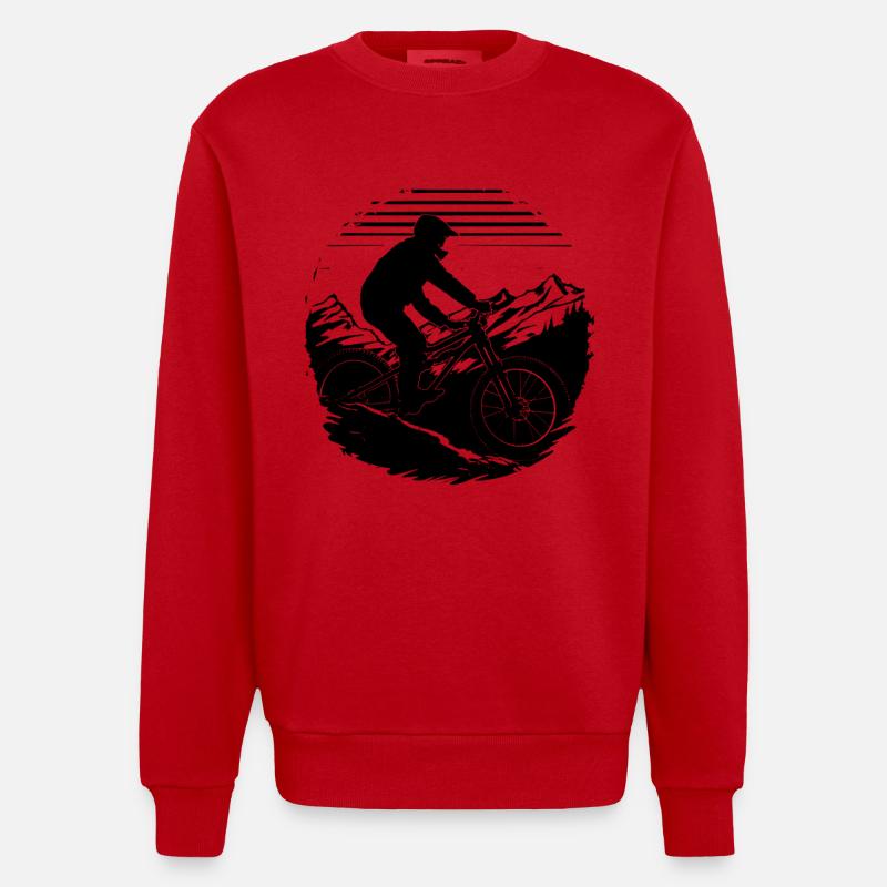 Vtt - Sweat bio épais oversize fabriqué en UE - rouge
