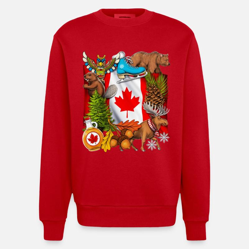 Fierté Canada - Sweat bio épais oversize fabriqué en UE - rouge