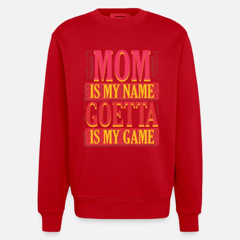 Goetta Wurst Mutter - Heavyweight Oversized Organic Crew Neck Made in EU - Rot