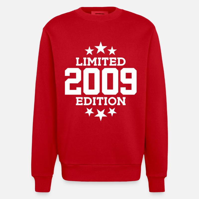 ÉDITION LIMITÉE 2009 17E ANNIVERSAIRE - Sweat bio épais oversize fabriqué en UE - rouge