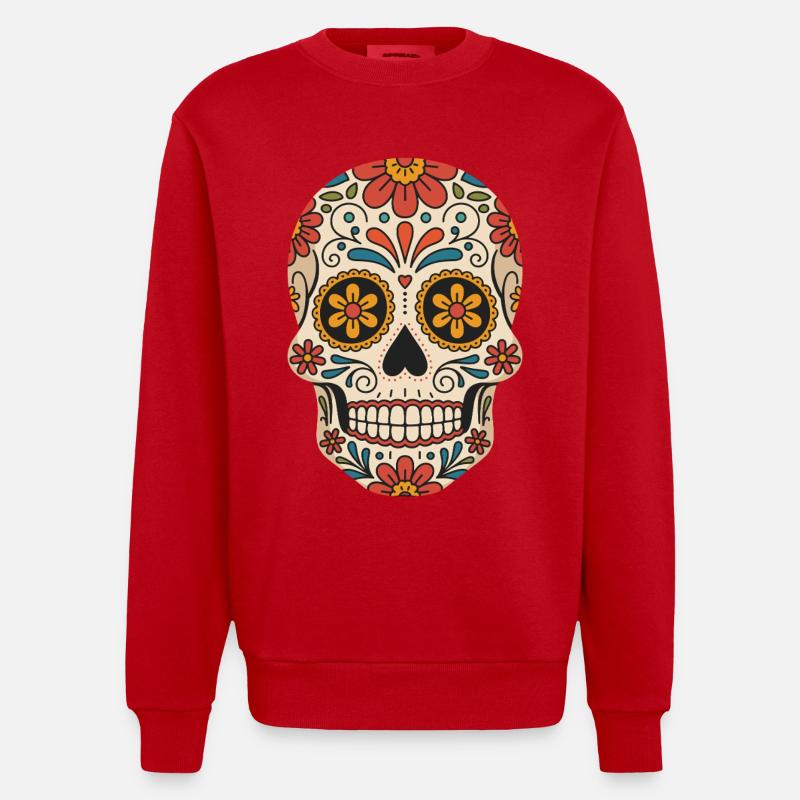Cinco De Mayo Symbole Symbole Célébration - Sweat bio épais oversize fabriqué en UE - rouge