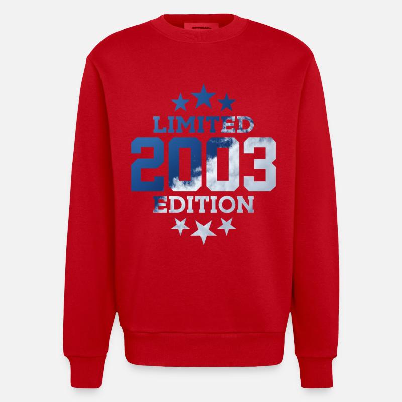 ÉDITION LIMITÉE 23E ANNIVERSAIRE 2003 - Sweat bio épais oversize fabriqué en UE - rouge