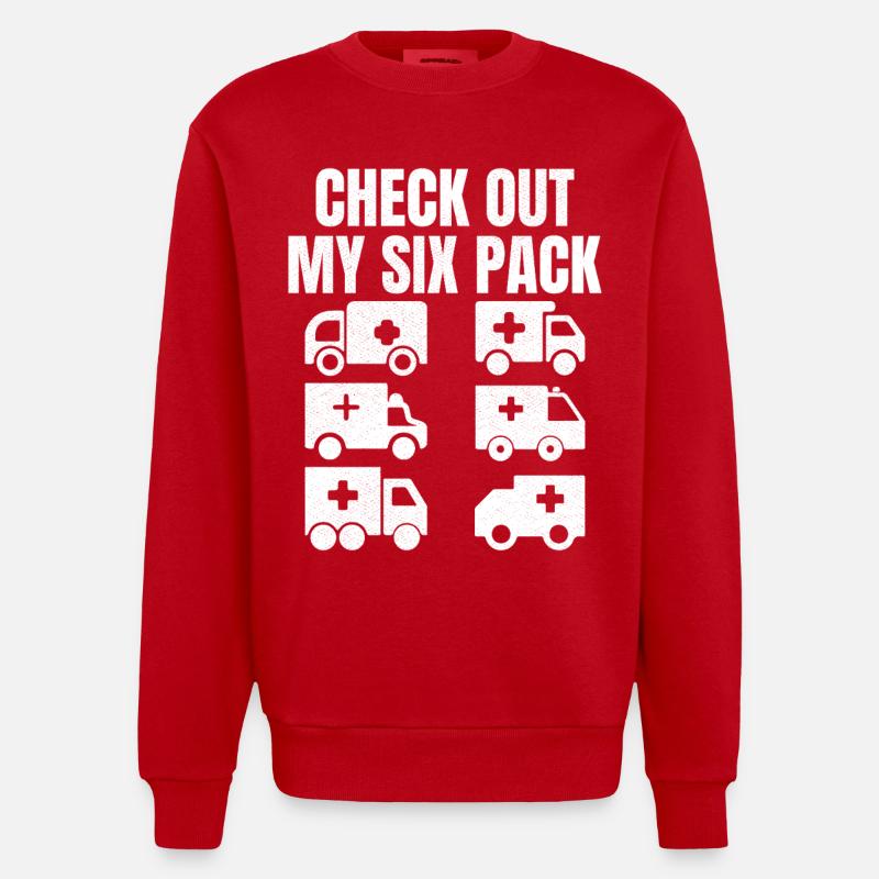 Découvrez mon pack de six - Sweat bio épais oversize fabriqué en UE - rouge