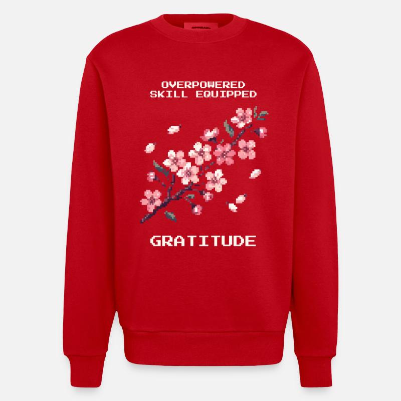 OP-Skill ausgerüstet: Dankbarkeit | Mindset, Zen - Heavyweight Oversized Organic Crew Neck Made in EU - Rot