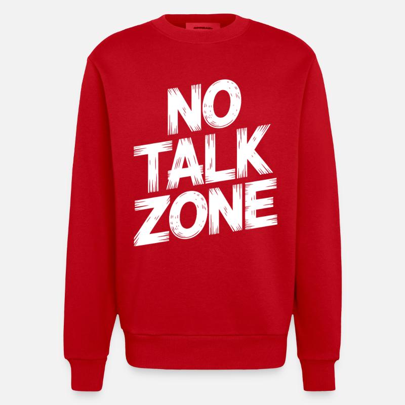 Zone d’interdiction de parler - Sweat bio épais oversize fabriqué en UE - rouge