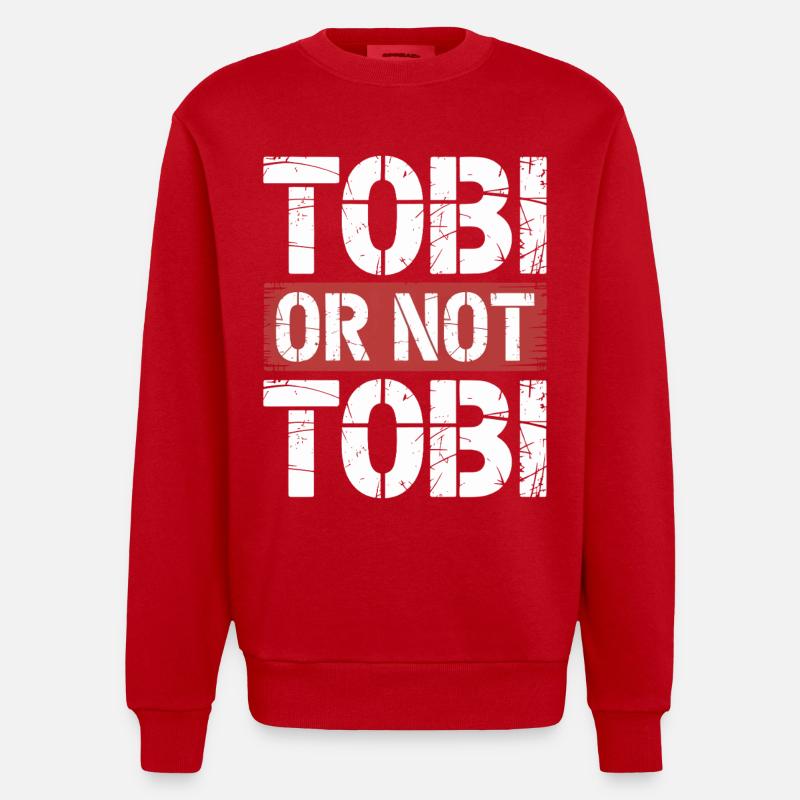 Tobi oder nicht Tobi - Heavyweight Oversized Organic Crew Neck Made in EU - Rot