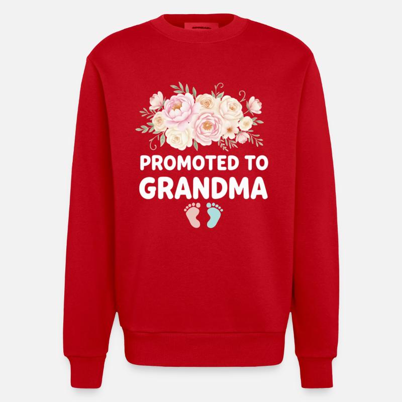 Werdender Oma loading zukünftige Großmutter - Heavyweight Oversized Organic Crew Neck Made in EU - Rot