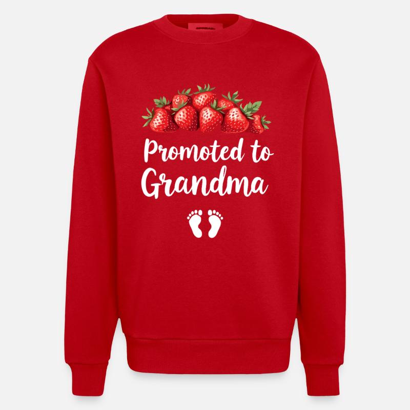 Werdender Oma loading zukünftige Großmutter - Heavyweight Oversized Organic Crew Neck Made in EU - Rot