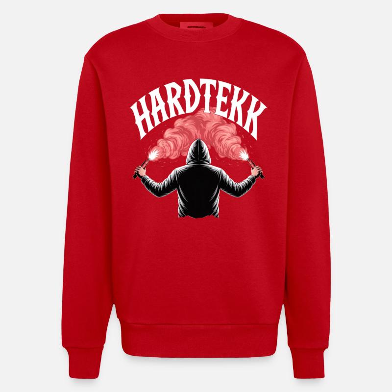Hardtekk Tekke Allemagne de l’Est - Sweat bio épais oversize fabriqué en UE - rouge