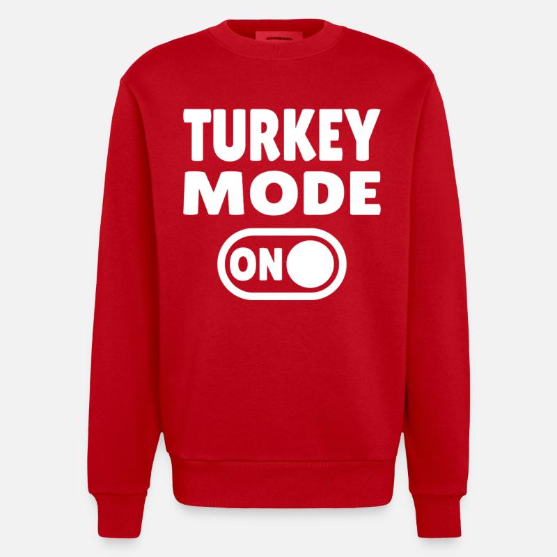 Mode dinde activé - Sweat bio épais oversize fabriqué en UE - rouge
