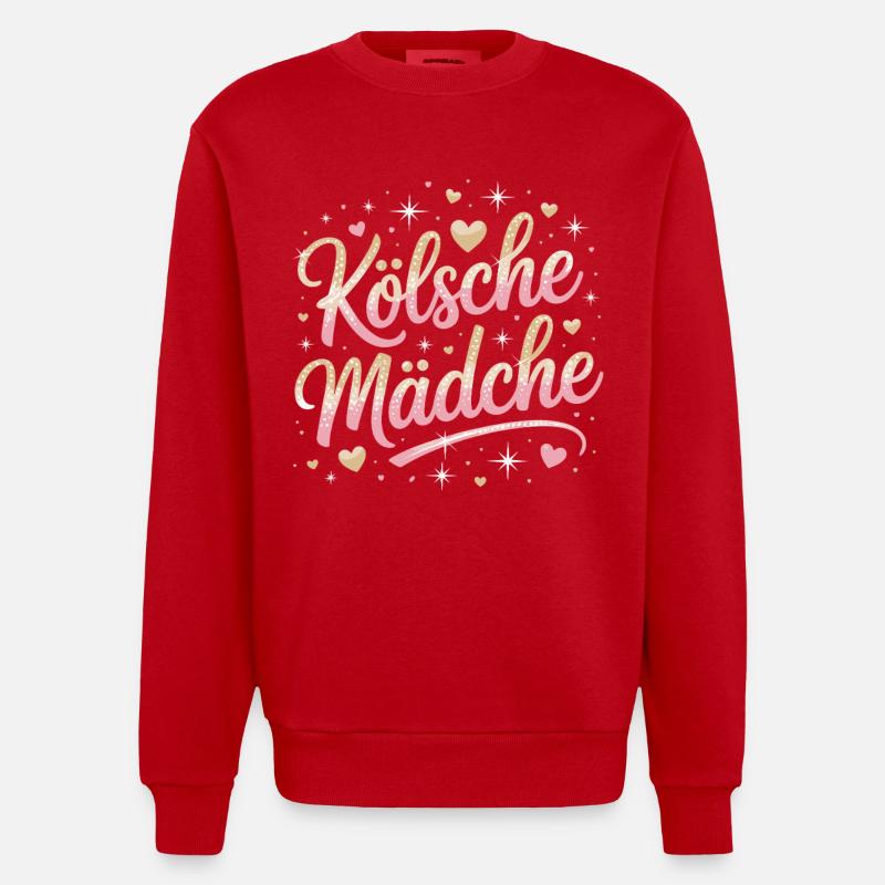 Cologne Filles Carnaval Cologne Filles - Sweat bio épais oversize fabriqué en UE - rouge