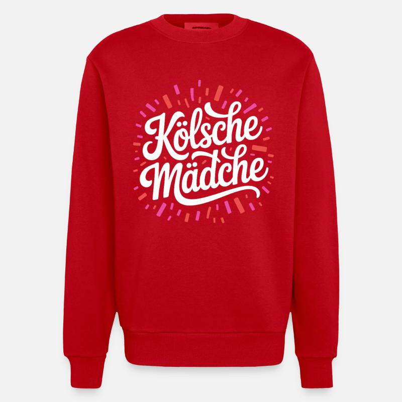 Cologne Filles Carnaval Cologne Filles - Sweat bio épais oversize fabriqué en UE - rouge