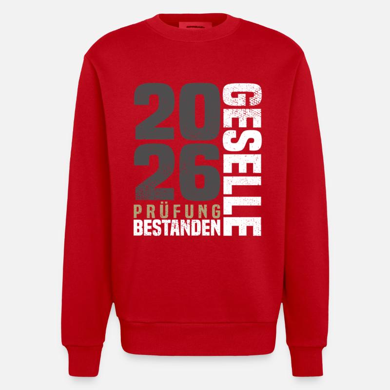 Remise des diplômes de compagnon 2026 - Sweat bio épais oversize fabriqué en UE - rouge