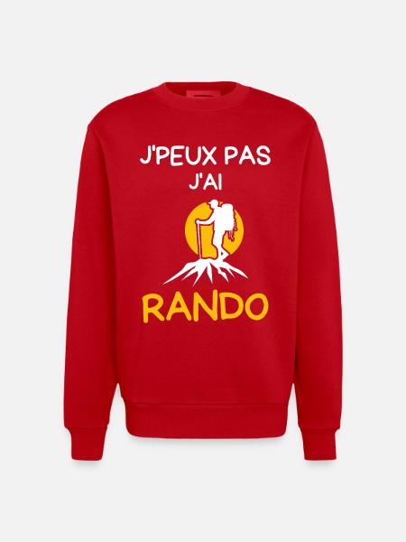 Ich kann nicht wandern - Heavyweight Oversized Organic Crew Neck Made in EU - Rot