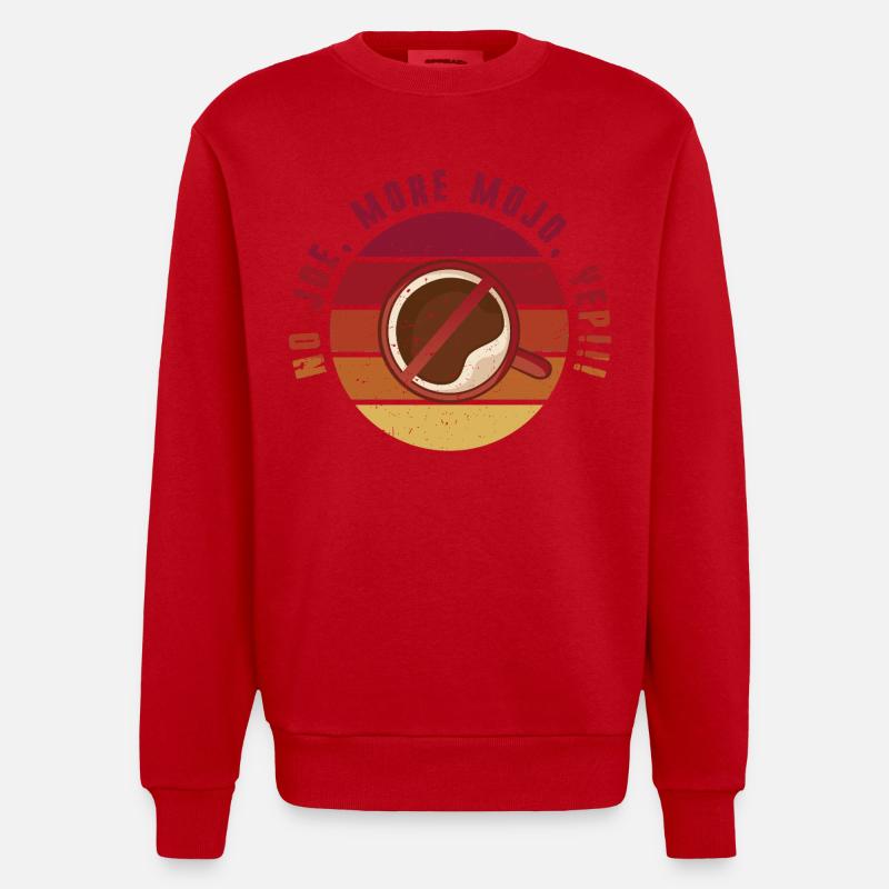 Coffee withdrawal decaffeinated ex-coffee drinker - Heavyweight Oversized Organic Crew Neck Made in EU - red
