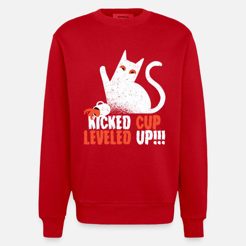 Kaffeeentzug Koffeinfrei Ex-Kaffeetrinker - Heavyweight Oversized Organic Crew Neck Made in EU - Rot
