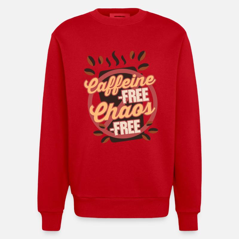 Kaffeeentzug Koffeinfrei Ex-Kaffeetrinker - Heavyweight Oversized Organic Crew Neck Made in EU - Rot
