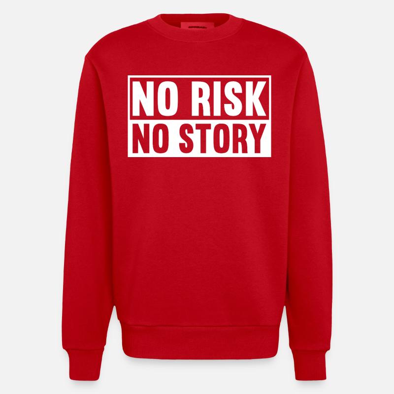Pas de risque, pas d’histoire - Sweat bio épais oversize fabriqué en UE - rouge