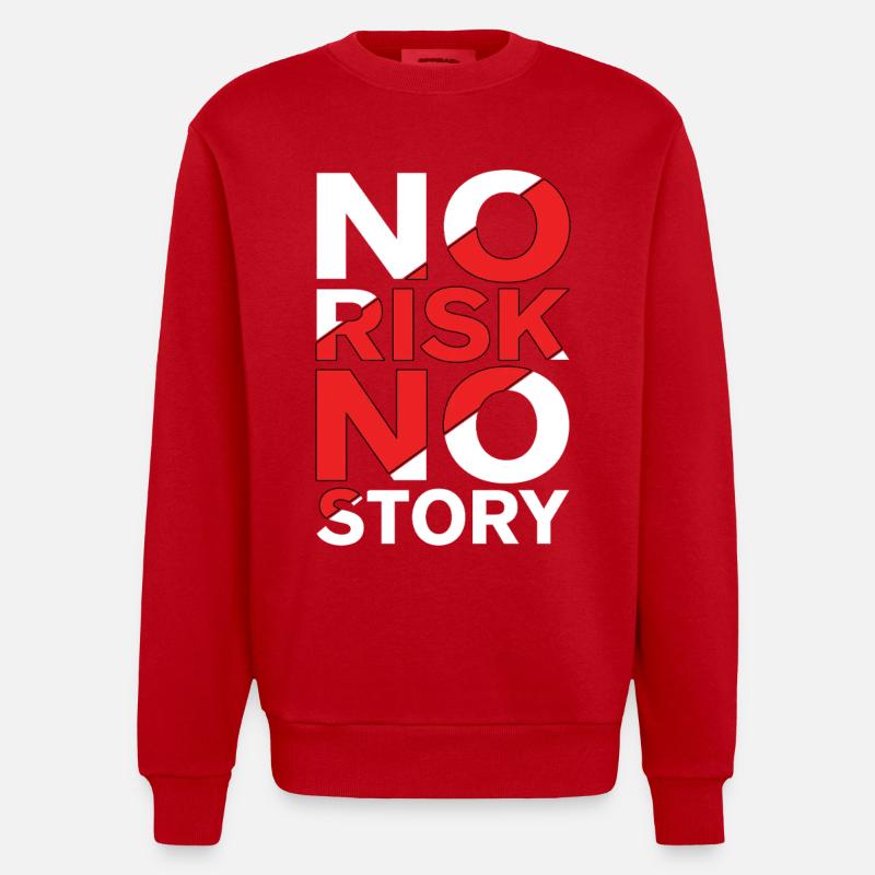 Pas de risque, pas d’histoire - Sweat bio épais oversize fabriqué en UE - rouge