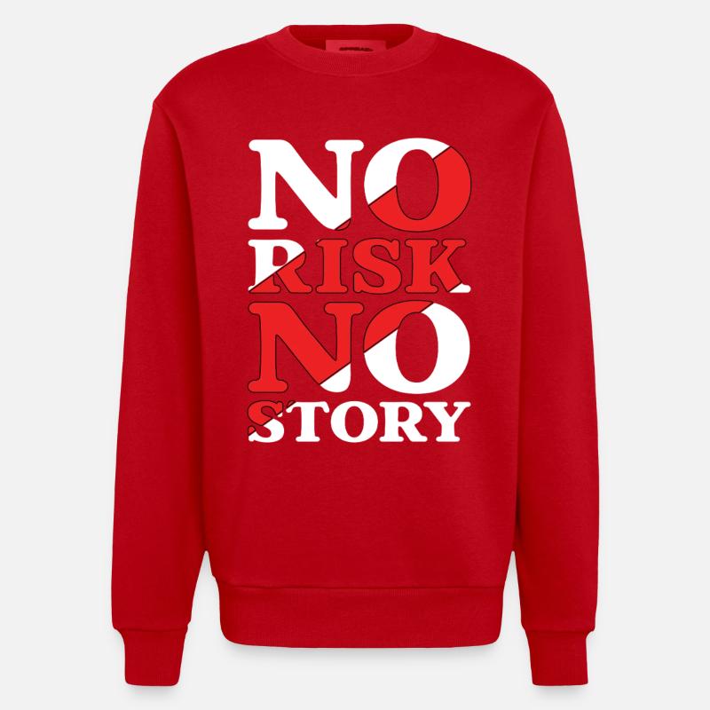 Pas de risque, pas d’histoire - Sweat bio épais oversize fabriqué en UE - rouge
