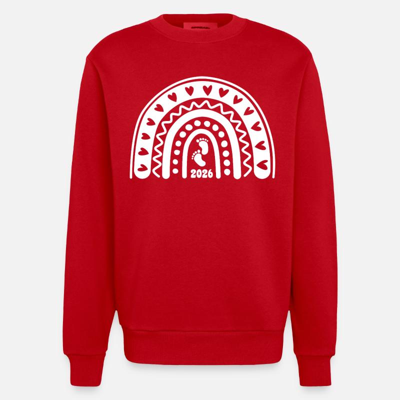 Quand l’amour devient vie - Bébé 2026 - Sweat bio épais oversize fabriqué en UE - rouge
