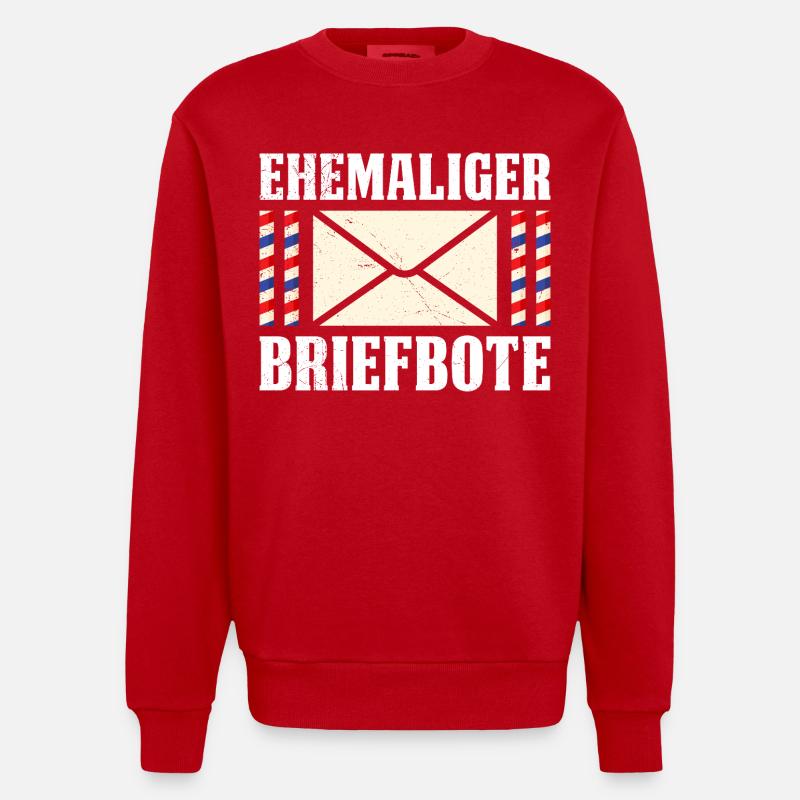 Briefträger EHEMALIGER BRIEFBOTE Lustiges - Heavyweight Oversized Organic Crew Neck Made in EU - Rot