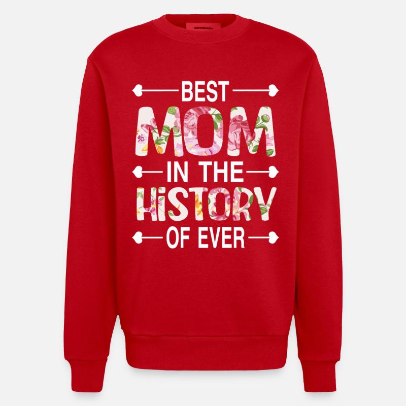 Mama Mutter - Heavyweight Oversized Organic Crew Neck Made in EU - Rot