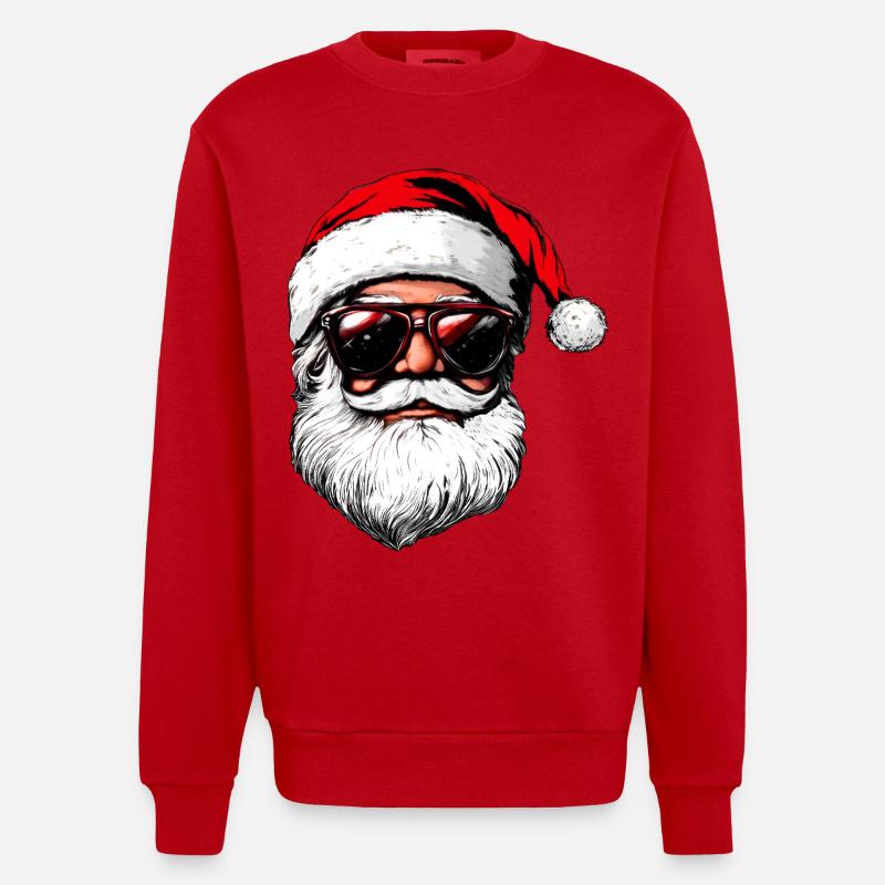 Cooler Weihnachtsmann - Heavyweight Oversized Organic Crew Neck Made in EU - Rot