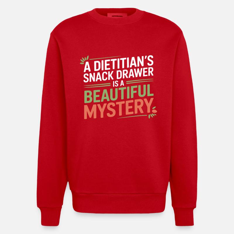 Professional Registered Dietitian Specialized - Heavyweight Oversized Organic Crew Neck Made in EU - red
