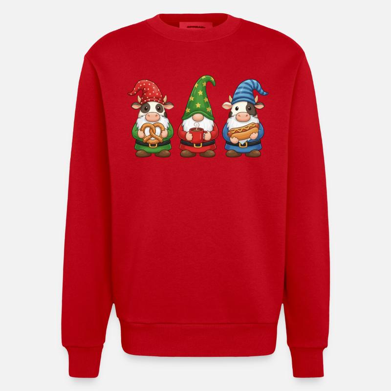 Vache Joyeux Noël Cool Noël - Sweat bio épais oversize fabriqué en UE - rouge