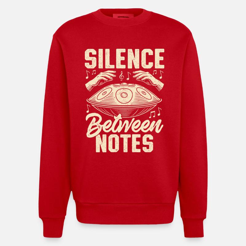 Silence Between Notes - Heavyweight Oversized Organic Crew Neck Made in EU - red