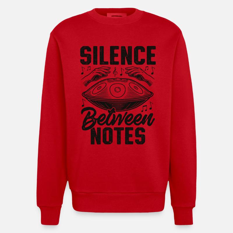 Silence Between Notes - Heavyweight Oversized Organic Crew Neck Made in EU - red
