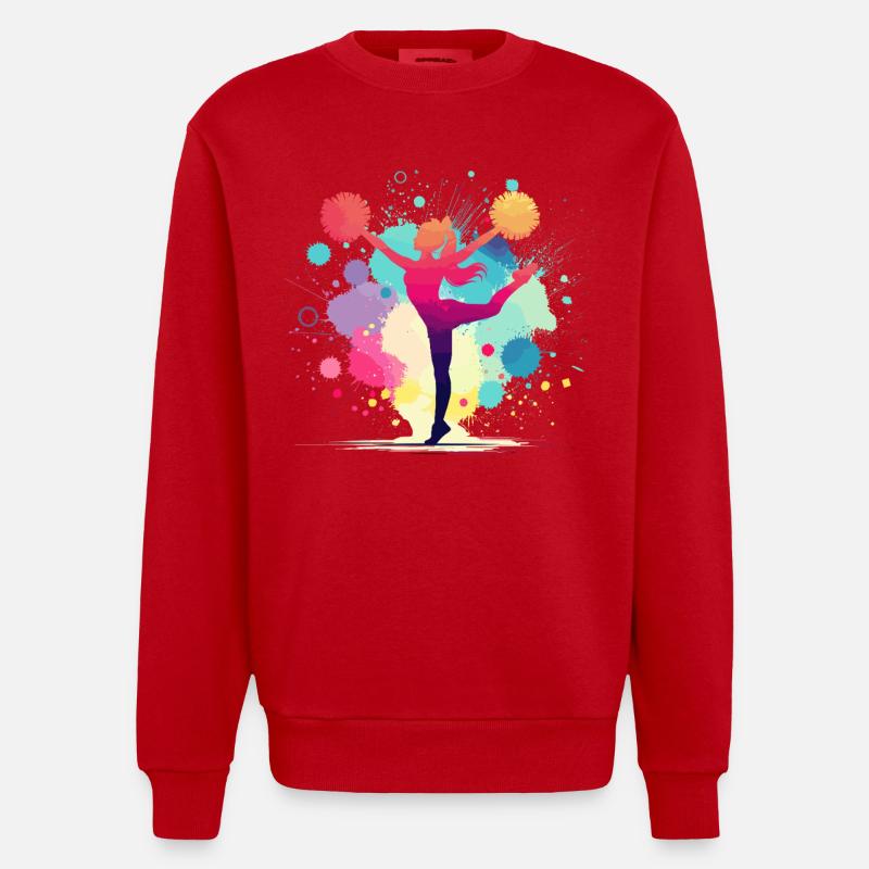 Cheerleader, Cheerleading, Cheer, Mädchen - Heavyweight Oversized Organic Crew Neck Made in EU - Rot