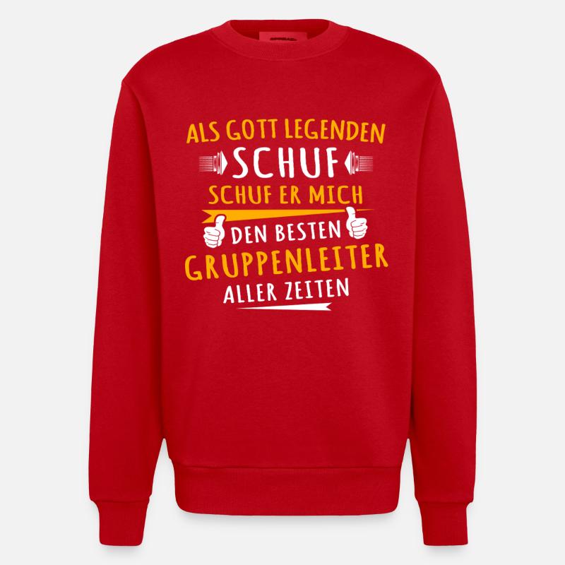 Dirigeants - Sweat bio épais oversize fabriqué en UE - rouge