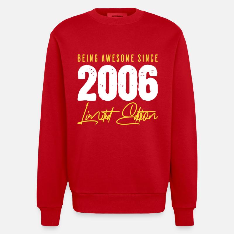 20e anniversaire 2006 Édition limitée - Sweat bio épais oversize fabriqué en UE - rouge