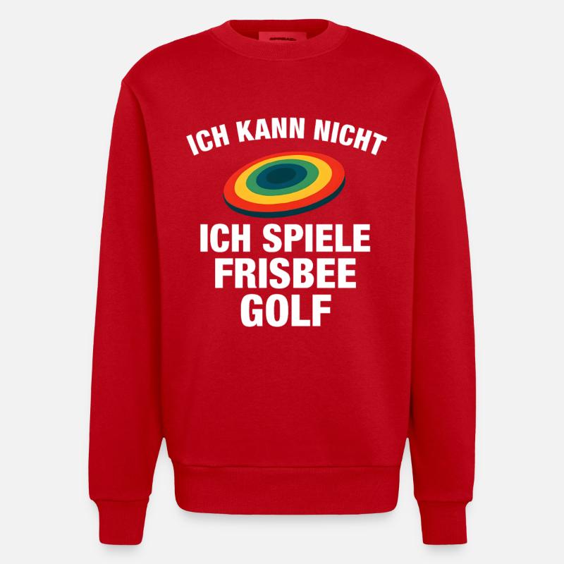Frisbee Golf Excuse - Sweat bio épais oversize fabriqué en UE - rouge