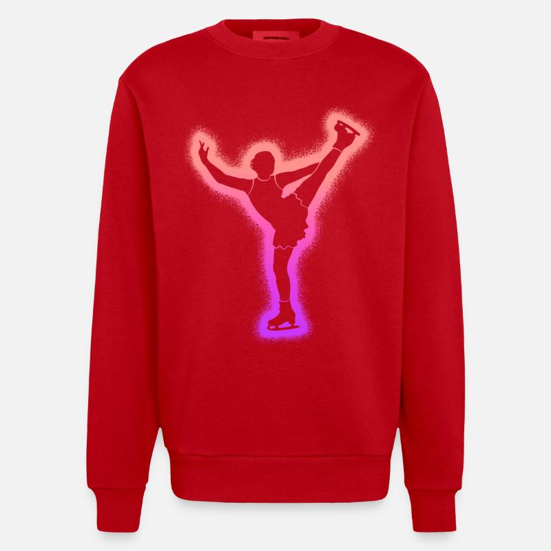 Eiskunstläuferin Eislaufen Mädchen Eiskunstlauf - Heavyweight Oversized Organic Crew Neck Made in EU - red