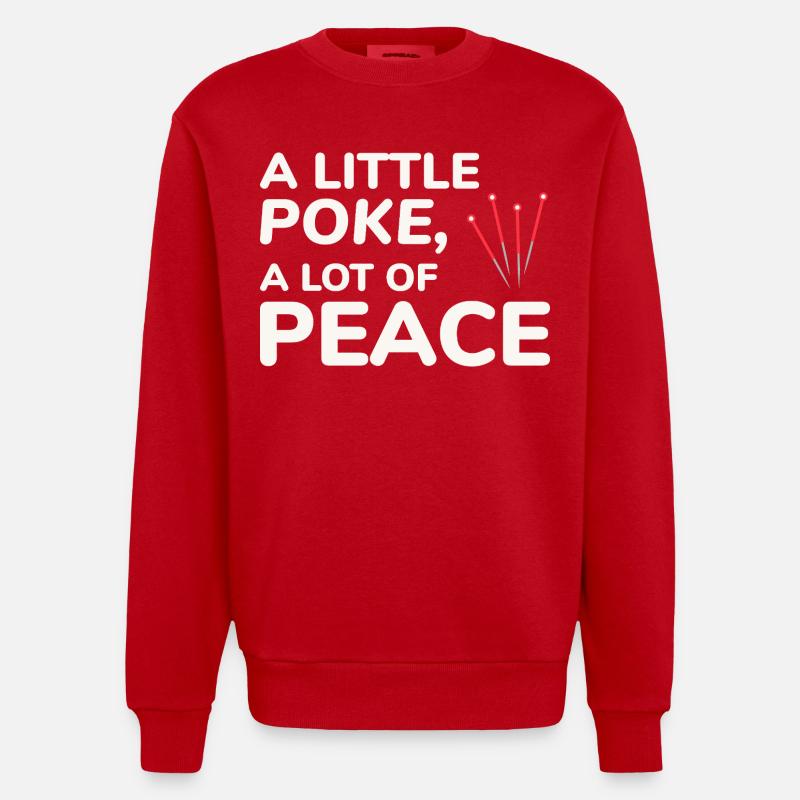 Licensed TCM Practitioner Expert Calming - Heavyweight Oversized Organic Crew Neck Made in EU - red