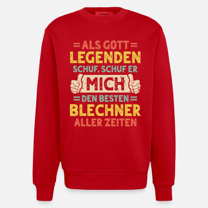 Blechner - Sweat bio épais oversize fabriqué en UE - rouge