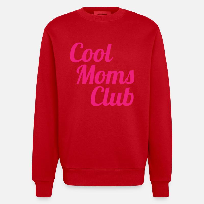 Club des mamans cool - Sweat bio épais oversize fabriqué en UE - rouge
