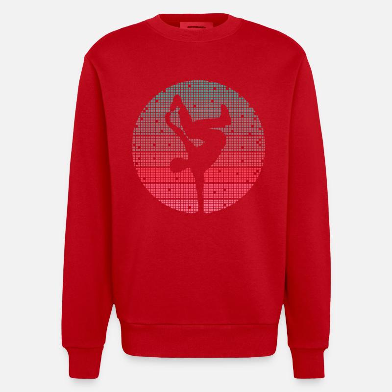 Breakdance Danse Breakdancer Breakdancer Rétro Breakdancer - Sweat bio épais oversize fabriqué en UE - rouge