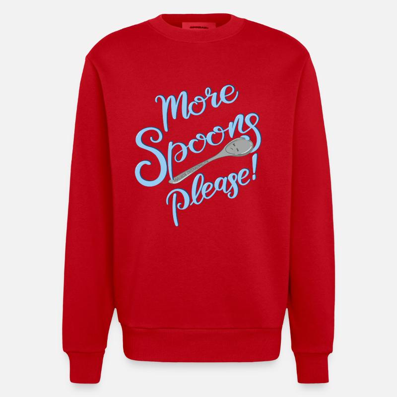 Plus de cuillères, s’il vous plaît ! - Sweat bio épais oversize fabriqué en UE - rouge