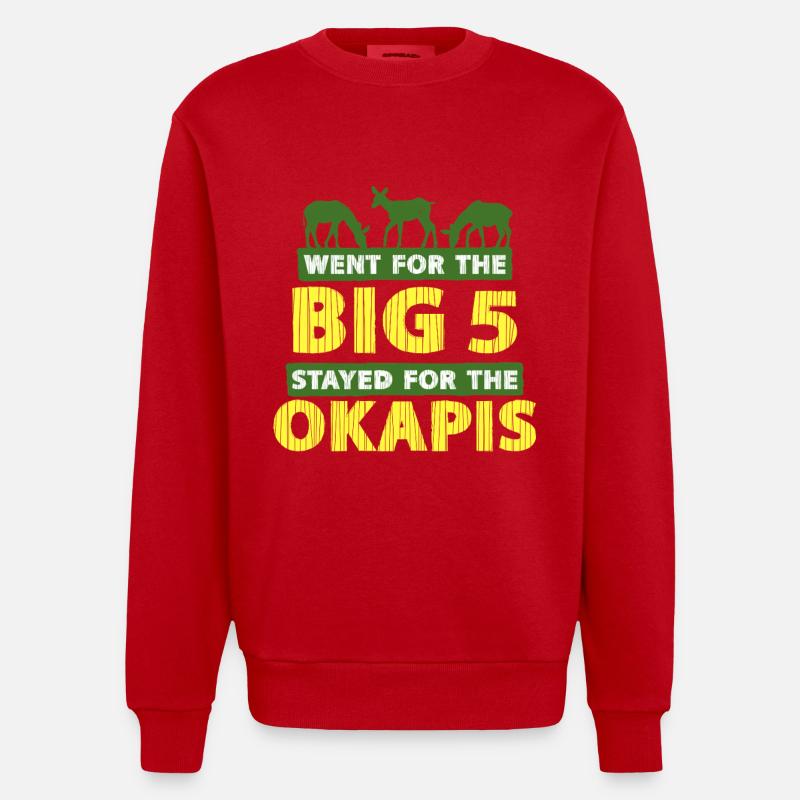 Okapi Animal - Sweat bio épais oversize fabriqué en UE - rouge