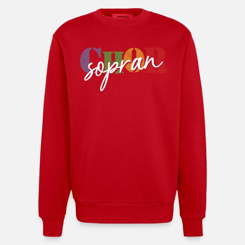 Soprano de chœur - Sweat bio épais oversize fabriqué en UE - rouge