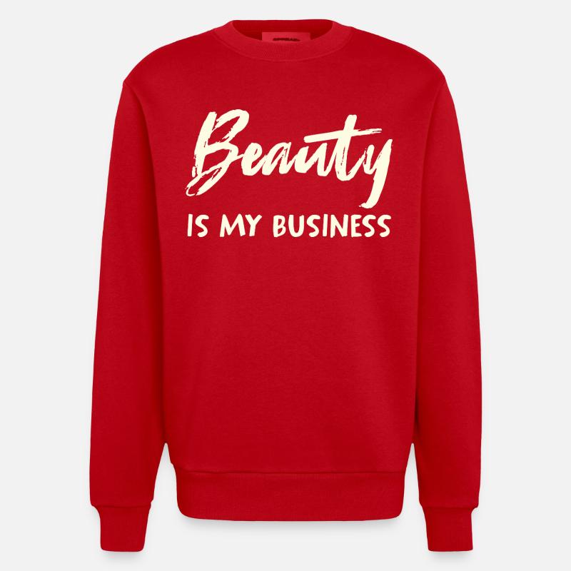 La beauté est mon affaire - Sweat bio épais oversize fabriqué en UE - rouge
