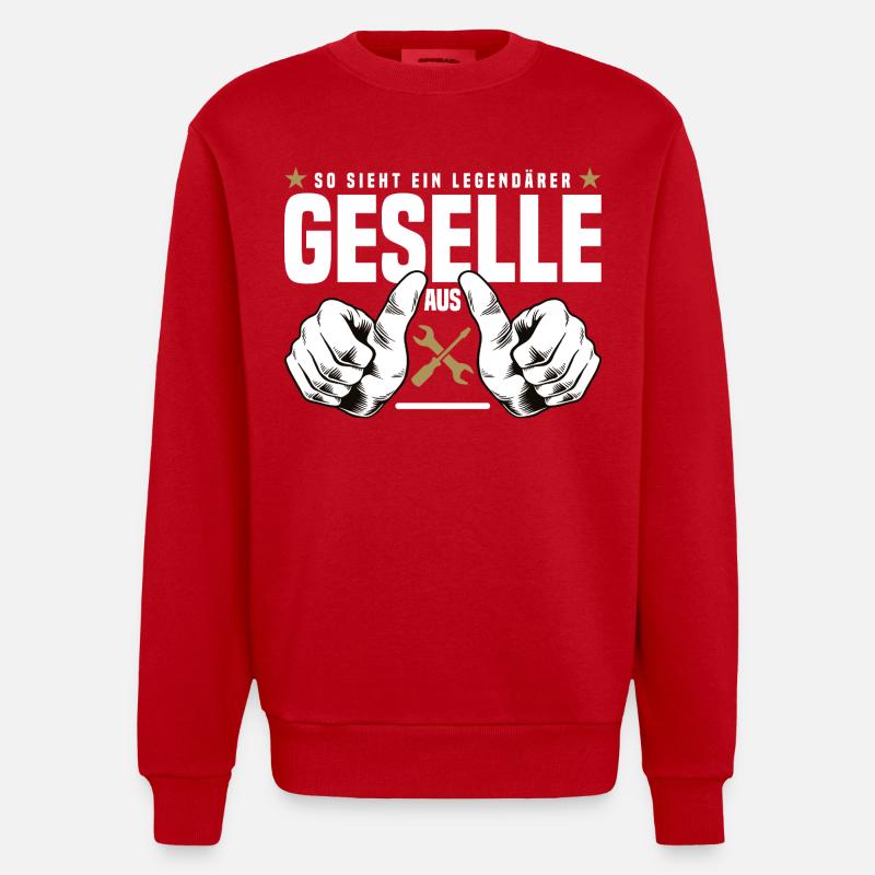 Compagnon - Sweat bio épais oversize fabriqué en UE - rouge