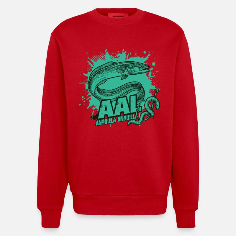 Aal – Der Jäger der Nacht - Heavyweight Oversized Organic Crew Neck Made in EU - Rot