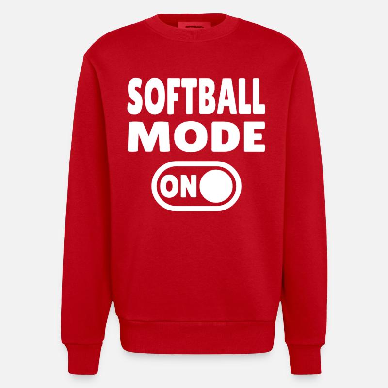 Mode softball activé - Sweat bio épais oversize fabriqué en UE - rouge