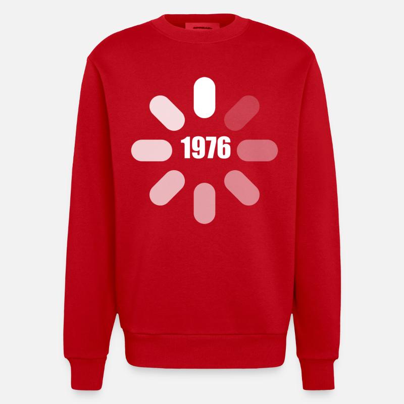 Anniversaire 1976 Idées d’anniversaire 1976  - Sweat bio épais oversize fabriqué en UE - rouge